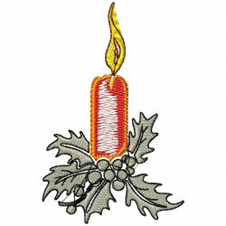 Candle Embroidery Design 5